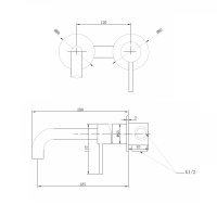Смеситель ABBER Wasser Kreis AF8112NG для раковины скрытого монтажа, никель - Gidratop.ru изображение