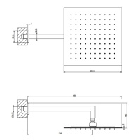 Gessi Emporio shower верхний душ для настенного крепления, поворотная, с защитой от известкового налёта, цвет: Mirror Steel - Gidratop.ru изображение