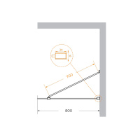 душевая перегородка универсальная LIBERTA-L-1-TB-80-GR-NERO - Gidratop.ru изображение