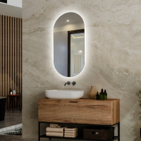 Зеркало ABBER Kontur AG6302S с подсветкой, сенсорный выключатель, диммер - Gidratop.ru изображение