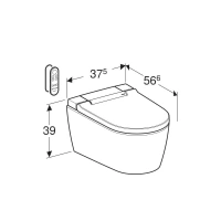 Подвесной унитаз-биде Geberit AquaClean Sela 146.224.21.1, цвет глянцевый хром - Gidratop.ru изображение