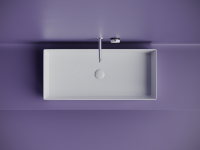 Раковина накладная прямоугольная 801x361x130, цвет белый - Gidratop.ru изображение