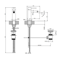 GESSI 316 смеситель для биде на 1 отверстие, с донным клапаном, цвет Brushed Brass PVD - Gidratop.ru изображение