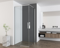 Душевой уголок Ultima VSS-7UL1010CL, 1000*1000, хром, стекло прозрачное - Gidratop.ru изображение