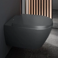 Подвесной унитаз Villeroy&Boch Subway 2.0 5614R0I4, безободковый, графит CeramicPlus - Gidratop.ru изображение
