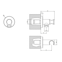 Gessi Emporio shower держатель для душевой лейки с выводом воды, цвет: Chrome - Gidratop.ru изображение