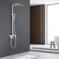 Душевая стойка ABBER Daheim AF8216WL с изливом, белая матовая - Gidratop.ru изображение