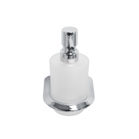 LINER-SOIS-V-01 Диспенсер для мыла подвесной, стекло, исполнение хром - Gidratop.ru изображение