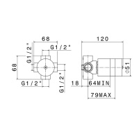 Newform Встраиваемая часть переключателя/запорного вентиля с ограничителем 1/2" - Gidratop.ru изображение