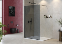 душевая перегородка CEZARES LIBERTA-L-1-120-GR-NERO - Gidratop.ru изображение