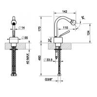 Gessi Goccia смеситель для биде на 1 отверстие, цвет: черный - Gidratop.ru изображение