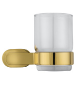 Стакан для зубных щеток с держателем WONZON & WOGHAND FIRST, Глянцевое золото (WW-8421-LG) - Gidratop.ru изображение