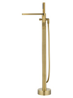 Смеситель для ванны напольного монтажа WONZON & WOGHAND STICK, Брашированное золото (WW-88649901- BG) - Gidratop.ru изображение