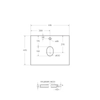 Столешница из керамогранита 616x468 KEP-60-BO Bianco Opaco - Gidratop.ru изображение