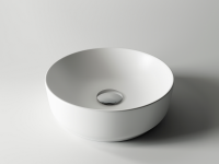 Умывальник чаша накладная круглая (цвет Белый Матовый) Element 355x355x125мм - Gidratop.ru изображение