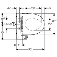 Электронная крышка-биде Geberit AquaClean 146.110.11.2 5000 plus - Gidratop.ru изображение