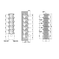 Gessi Rettangolo встраиваемый термостат, подключение на 3/4, с 5ю независимыми выходами(внешние части), цвет: черный - Gidratop.ru изображение