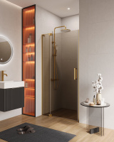 Душевая дверь в нишу CEZARES SLIDER-B-1-90/100-BR-BORO - Gidratop.ru изображение