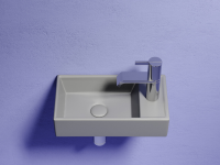 Умывальник подвесной прямоугольный (чаша слева, отверстие под смеситель справа) цвет антрацит матовый Element 407x217x100 - Gidratop.ru изображение