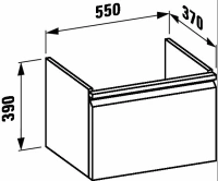 Тумба с раковиной Laufen Pro 55*37*39 см, цвет каппучино - Gidratop.ru изображение