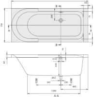 Ванна Villeroy&Boch Sunberry BA177SUR2V-41, 170 х 70 см - Gidratop.ru изображение