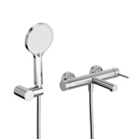 RELAX-VD-01 Смеситель для ванны и душа однорычажный в комплекте с ручным душем, шлангом и держателем, хром - Gidratop.ru изображение