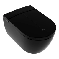 Унитаз подвесной Villeroy&Boch Viclean V0E100S0, черный, с функцией биде - Gidratop.ru изображение