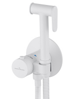 Смеситель с гигиеническим душем и термостатом встраиваемый WONZON & WOGHAND, Белый матовый (WW-88829909-MW) - Gidratop.ru изображение