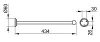 Полотенцедержатель Keuco Astor одинарный, 45 см, хром, 02117010000 - Gidratop.ru изображение