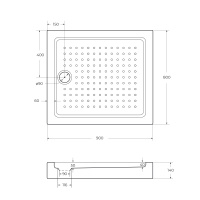 Акриловый поддон CEZARES TRAY-A-AH-90/80-15-W - Gidratop.ru изображение