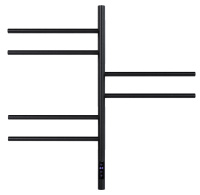 Полотенцесушитель электрический Vincea VTD-1S2CBE 43х80, черный, таймер - Gidratop.ru изображение