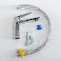 LINER-LS-01-W0 Смеситель для раковины однорычажный, без донного клапана, исполнение хром - Gidratop.ru изображение