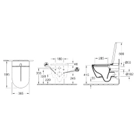 Унитаз подвесной Villeroy&Boch Viclean V0E100S0, черный, с функцией биде - Gidratop.ru изображение