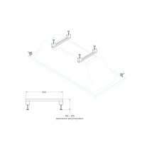 Универсальный комплект ног для прямоугольных акриловых ванн CEZARES LEG-KIT-150 - Gidratop.ru изображение
