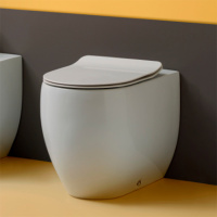 Унитаз приставной 52см, слив в стену, в комплекте с крепежом WB5N, цвет белый - Gidratop.ru изображение