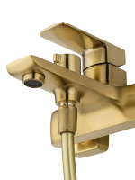 Смеситель для ванны с душем WONZON & WOGHAND EDGE, Брашированное золото (WW-88639003A- BG) - Gidratop.ru изображение