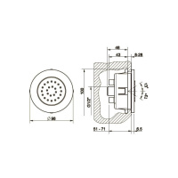 Gessi внутренняя часть боковой встраиваемой форсунки - Gidratop.ru изображение