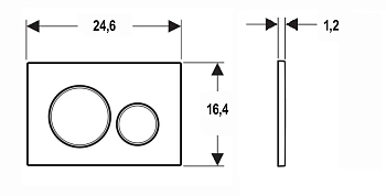 Клавиша Geberit Sigma Type 20, 115.882.11.1, белый/белый матовый