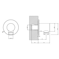 GESSI 316 вывод воды на 1/2, цвет: brushed black metal pvd - Gidratop.ru изображение