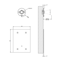 GESSI INCISO Электронное удаленное управление для настенного излива с кран-фильтром для регулировки температуры и напора воды, внешн часть, цвет хром - Gidratop.ru изображение