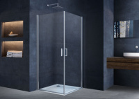 Душевой уголок Alpha VSR2-3AL, хром, стекло прозрачное - Gidratop.ru изображение