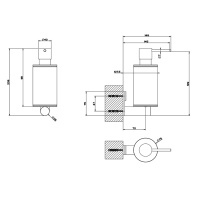 GESSI 316 дозатор для жидкого мыла настенный, цвет: белый/brushed black metal pvd - Gidratop.ru изображение
