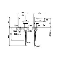 Gessi Anello смеситель для раковины без донного клапана, с соединительными шлангами, цвет: хром - Gidratop.ru изображение