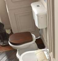 Механизм слива одинарный для низкого бачка, без трубы без подводки, цвет хром - Gidratop.ru изображение