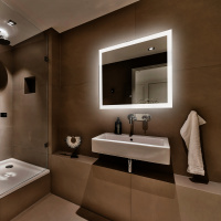 Зеркало ABBER See AG6107SL-1.0 с подсветкой, сенсорный выключатель, диммер - Gidratop.ru изображение