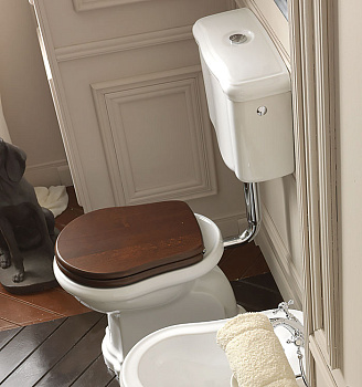 Механизм слива одинарный для низкого бачка, без трубы без подводки, цвет хром