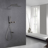 Душевая система ABBER Rund AF8717NG скрытого монтажа с изливом, никель - Gidratop.ru изображение