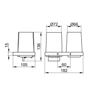Держатель Keuco Edition 11 11153039000, со стаканом и дозатором для жидкого мыла, цвет бронза шлифованная - Gidratop.ru изображение