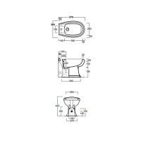 Биде с 1 отв. под смеситель 36х57 см, цвет: белый - Gidratop.ru изображение