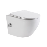 UNO Унитаз подвесной с сиденьем и креплением с функцией биде и смесителем BB3105CHR-BS/SC - Gidratop.ru изображение